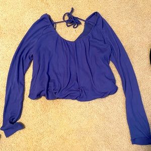 Free People crop blouse - Size L - Like New